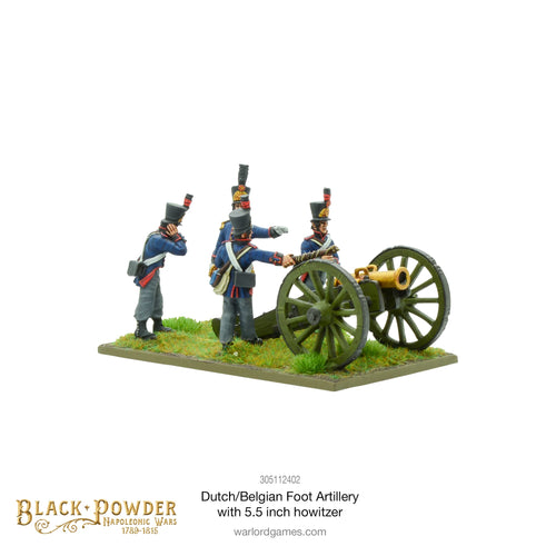 Napoleonic Dutch/Belgian Foot Artillery with 5.5 Inch Howitzer