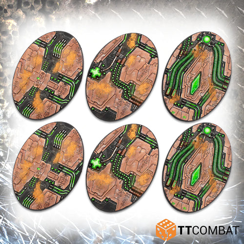 90mm Tomb World Oval Bases - Resin Bases