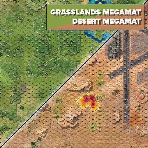Battletech Battle Mat: BFM Desert / Grasslands