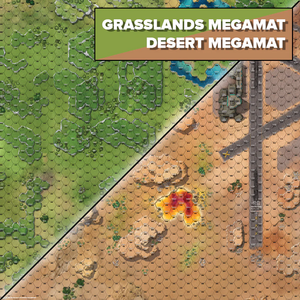 Battletech Battle Mat: BFM Desert / Grasslands