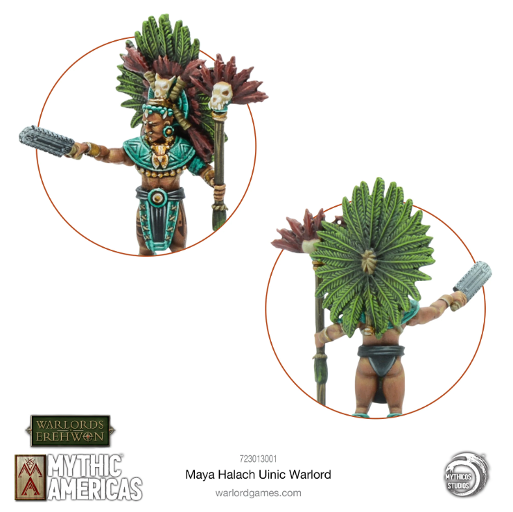 Guerrier Maya Calakmal avec Macuahuitl