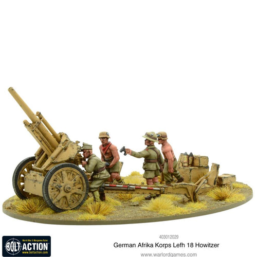 German Afrika Korps LeFH 18 10.5cm Medium Artillery