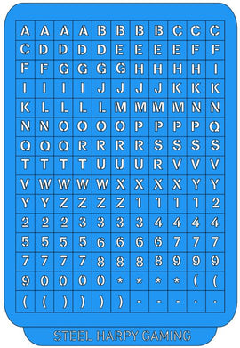 Letters & Numbers - 7mm - Steel Harpy Stencils