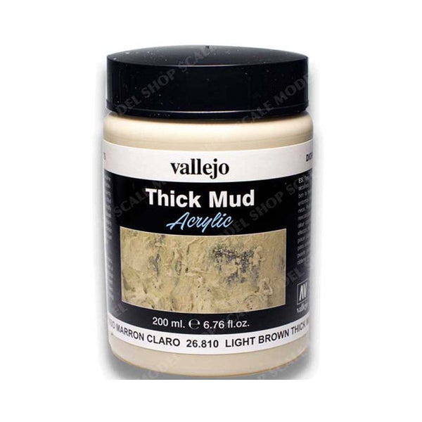 Vallejo Weathering Effects 200ml - Light Brown Thick Mud