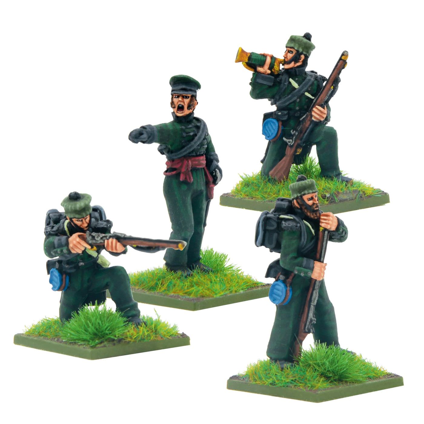 British Rifle Brigade in forage caps command - Crimean War