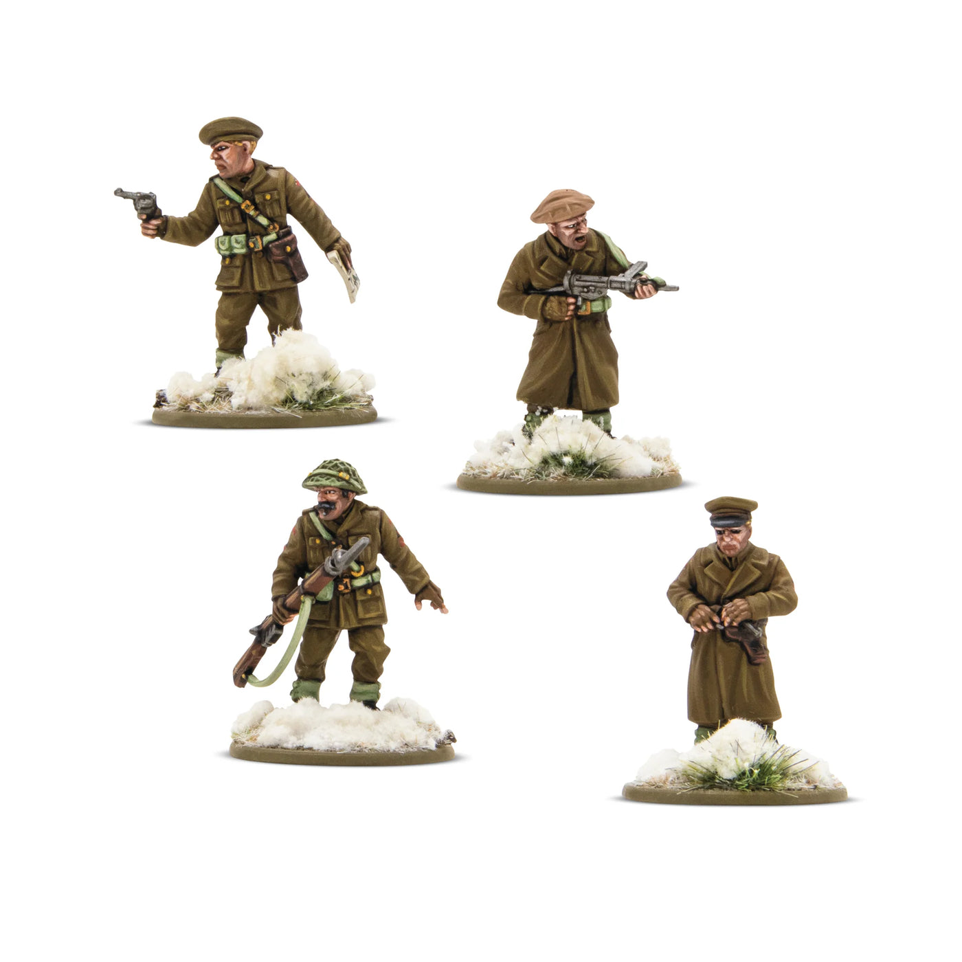 British & Canadian Infantry Platoon Commanders (Winter) - Bolt Action