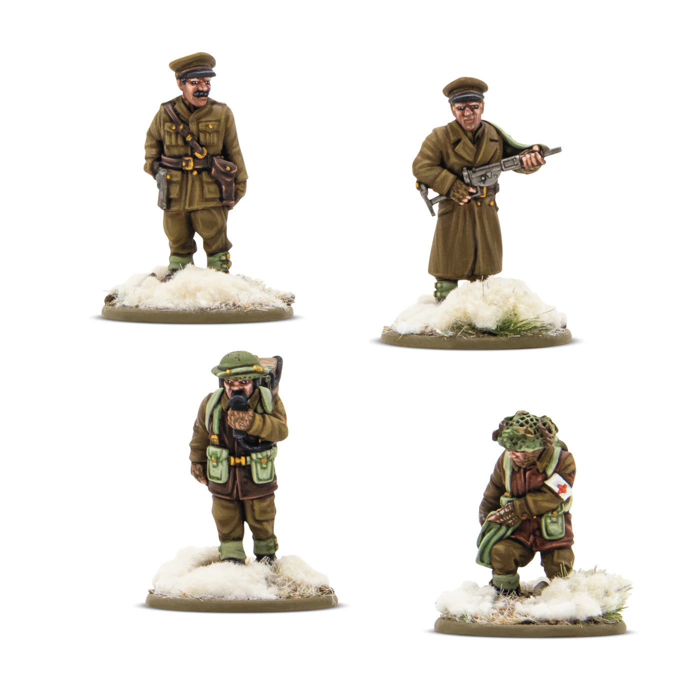 British & Canadian Infantry HQ (Winter) - Bolt Action