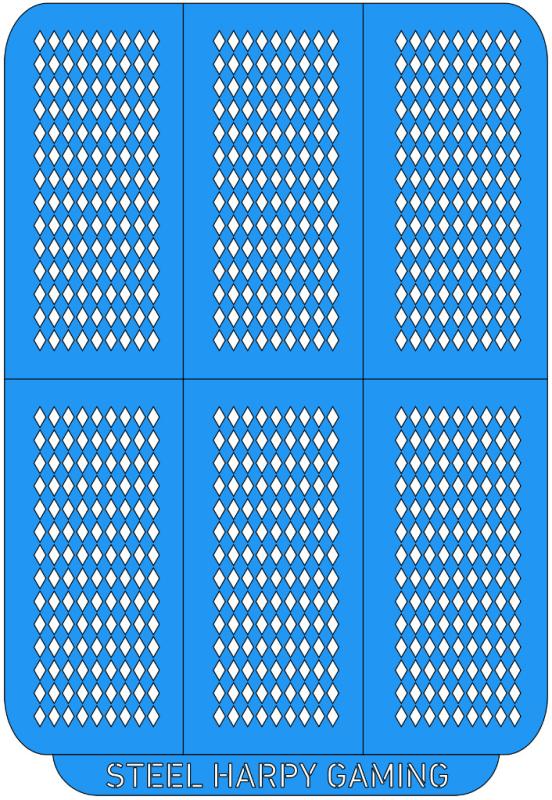 Jester Diamonds -  Small - Style 1 - Steel Harpy Stencils