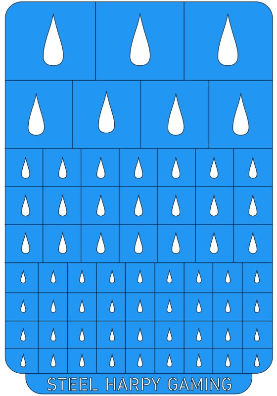 Blood/Tear Drop - Small - Steel Harpy Stencils