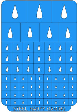 Blood/Tear Drop - Small - Steel Harpy Stencils