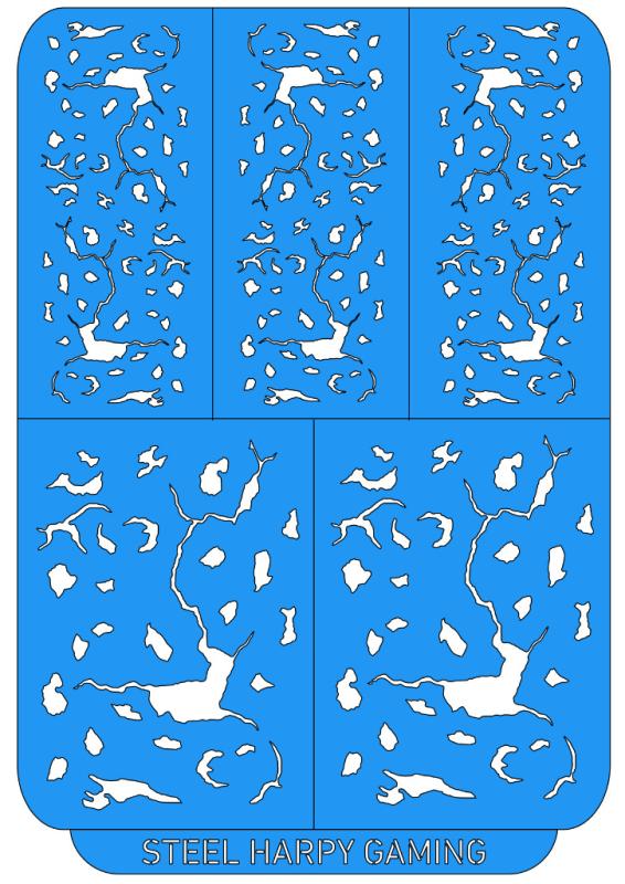 Corrosion - Small - Steel Harpy Stencils