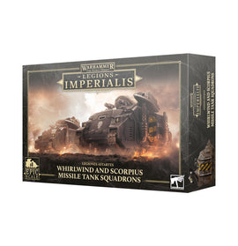Legions Imperialis Whirlwind and Scorpius Missile Tank Squadrons box packaging.