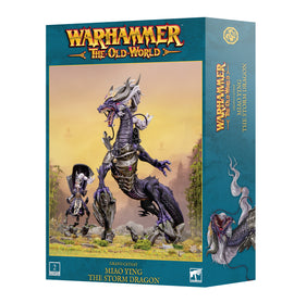 Warhammer The Old World featuring Miao Ying the Storm Dragon and warrior figure.