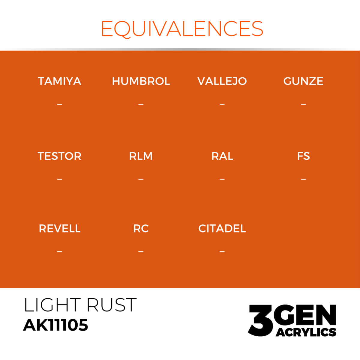 Light Rust - AK 3rd Gen 17ml - AK Interactive