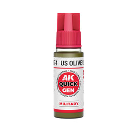 Us Olive Uniform 18ml - AK Quick Gen - AK Interactive