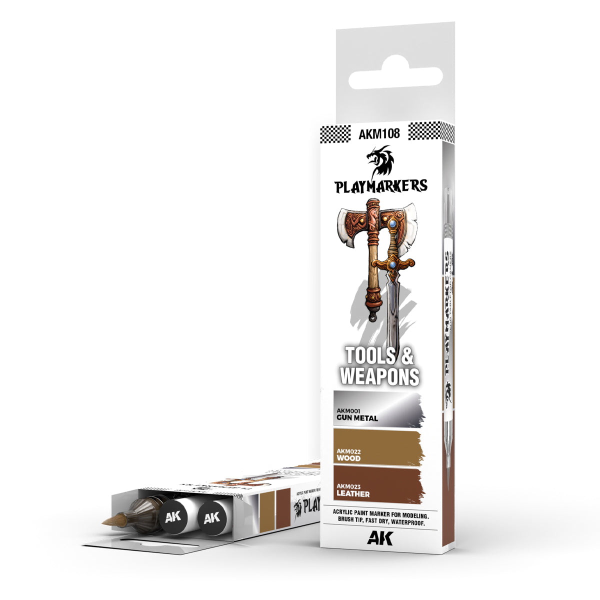 Playmarkers: Tools & Weapons Set - AK Playmarkers - AK Interactive