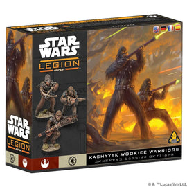 Wookiees are an imposing species found on Kashyyyk. During the Separatist uprising, Wookiees sided with the Galactic Republic to stop the invading Separatists. They would later restore the Republic as part of the Rebel Alliance. This Kashyyyk Wookiee Warriors expansion gives Star WarsTM: Legion players 6 powerful Wookiee troops to add to both the Galactic Republic and Rebel Alliance armies.

ADD WOOKIEES TO YOUR ARMY: Command 6 fierce Wookiee Warriors from Kashyyyk in your Star Wars: Legion battles.
DUAL-FA