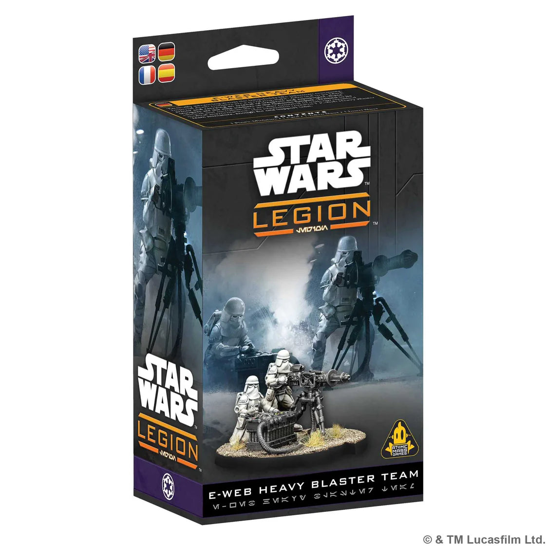 mperial troops are known for their relentlessness, pressing the attack even in the face of the strongest Rebel forces. Bridging the gap between lightly armed trooper units and the heavy AT-ST, an E-Web Heavy Blaster Team gives the Galactic Empire fearsome firepower to take down any resistance.

HEAVY IMPERIAL FIREPOWER: Reinforce your Galactic Empire army with the E-Web Heavy Blaster Team, delivering devastating ranged attacks against Rebel forces.
SUPPORT WEAPON UNIT: Bridges the gap between standard Storm