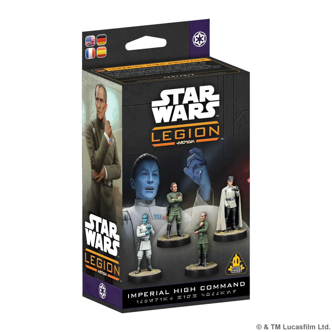 Imperial High Command may be the mind behind the Imperial Army, but each commander has their own approach to commanding their troops. From strategic deployment and R&D to sabotage and pure might, commanders of the Imperial Army may not agree on their methods, but they all want to end any rebellion.

This expansion adds 4 new Commander options for players when building their Galactic Empire Army.