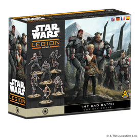 The Bad Batch is a squad of highly skilled and unconventional clone troopers with unique genetic mutations. They operate on the fringe of the war, taking on missions that other clones are not equipped to handle. This expansion for Star Wars™: Legion contains 6 Bad Batch miniatures, enough for 1 Operative unit as well as cards to support gameplay.