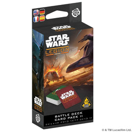 Objectives on the battlefield change as quickly as the tide of battle. Commanders need to think on their feet as battles change at a moment’s notice. This Battle Pack adds sixteen Battle Cards consisting of four new Primary Objectives Cards, four new Secondary Objectives Cards, and eight new Advantage cards, two each for Rebel Alliance, Galactic Empire, Separatist Alliance, and Galactic Republic.