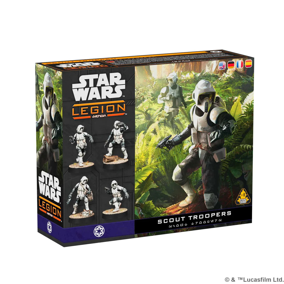 Leading the recon missions and providing support for the Empire's army are the Imperial Scout Troopers. These iconic troopers, first introduced in Star Wars™: Return of the Jedi are available for Star Wars: Legion! SWQ12 includes seven miniatures, featuring new sculpts and in hard-plastic. These miniatures come with options for army builds and provide a variety of tactical support for Galactic Empire army players. These troops will be included in many armies and are an iconic force on the field. For players