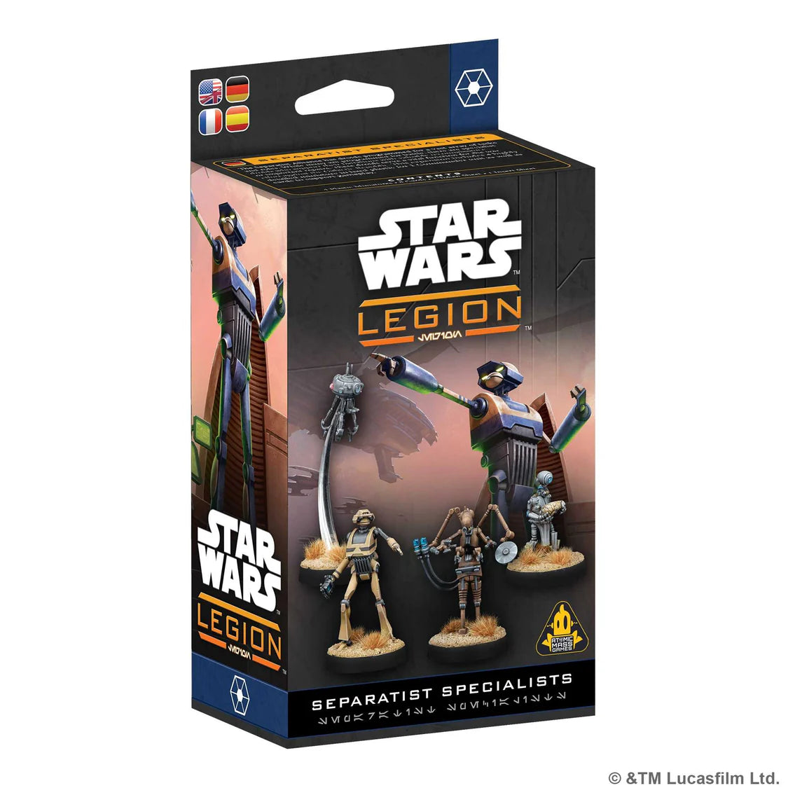 The Separatist Alliance has droids programmed for a vast array of tasks and roles. While many are programmed for battle, there are specialist droids who support their battalions with valuable reconnaissance or important repairs. This expansion for Star Wars™: Legion contains 4 miniatures that can be added to units, as well as cards to support gameplay.