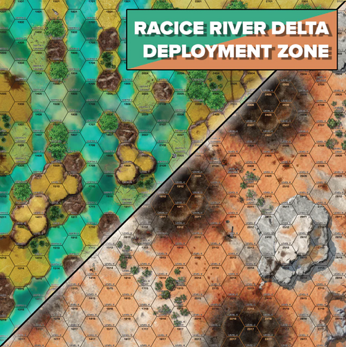 BattleTech Battle Mat: River Delta / Landing Zone
