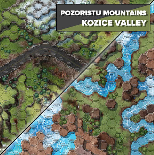 BattleTech Battle Mat: Pozoristu Mountains / Kozice Valley