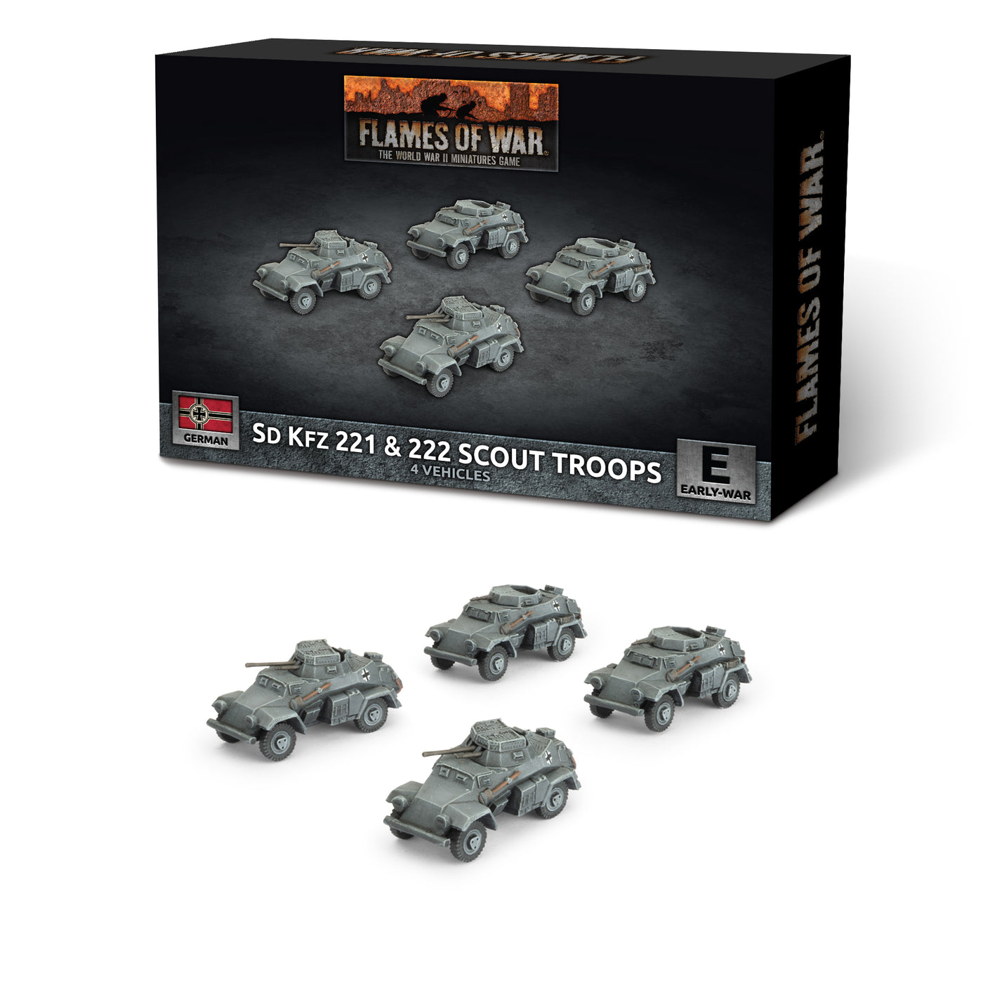 Sd Kfz 222 / 221 Scout Troop - Flames of War: Early War