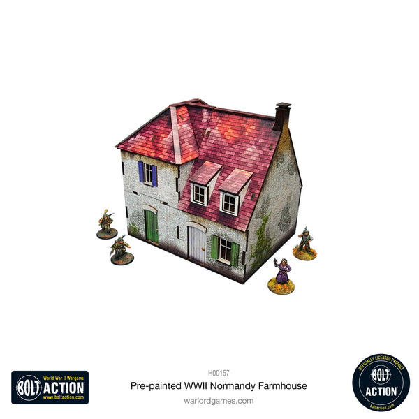 Pre-painted WWII Normandy Farmhouse Scenery