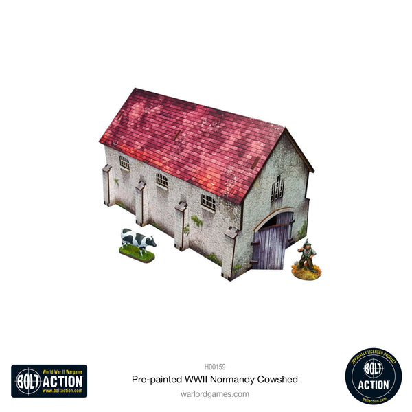 Pre-painted WWII Normandy Cowshed Scenery