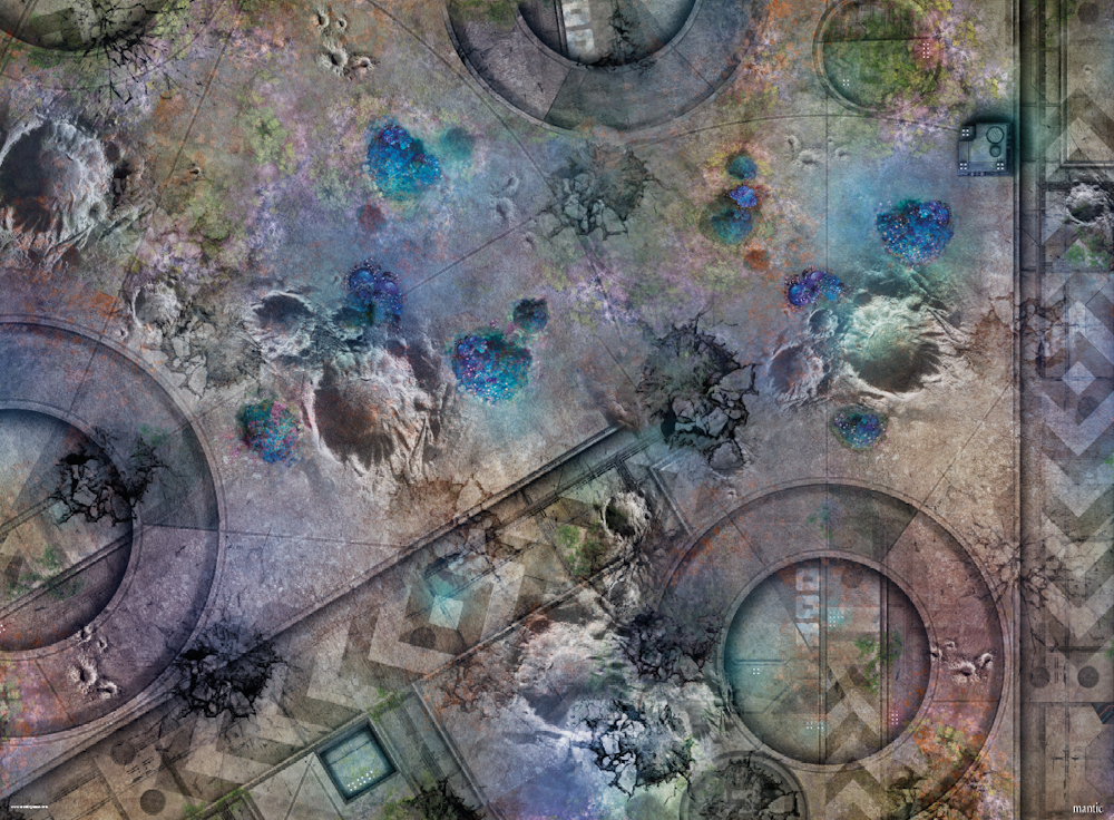 Grim Battlefield Battle Mat 44x60: Terrain Crate