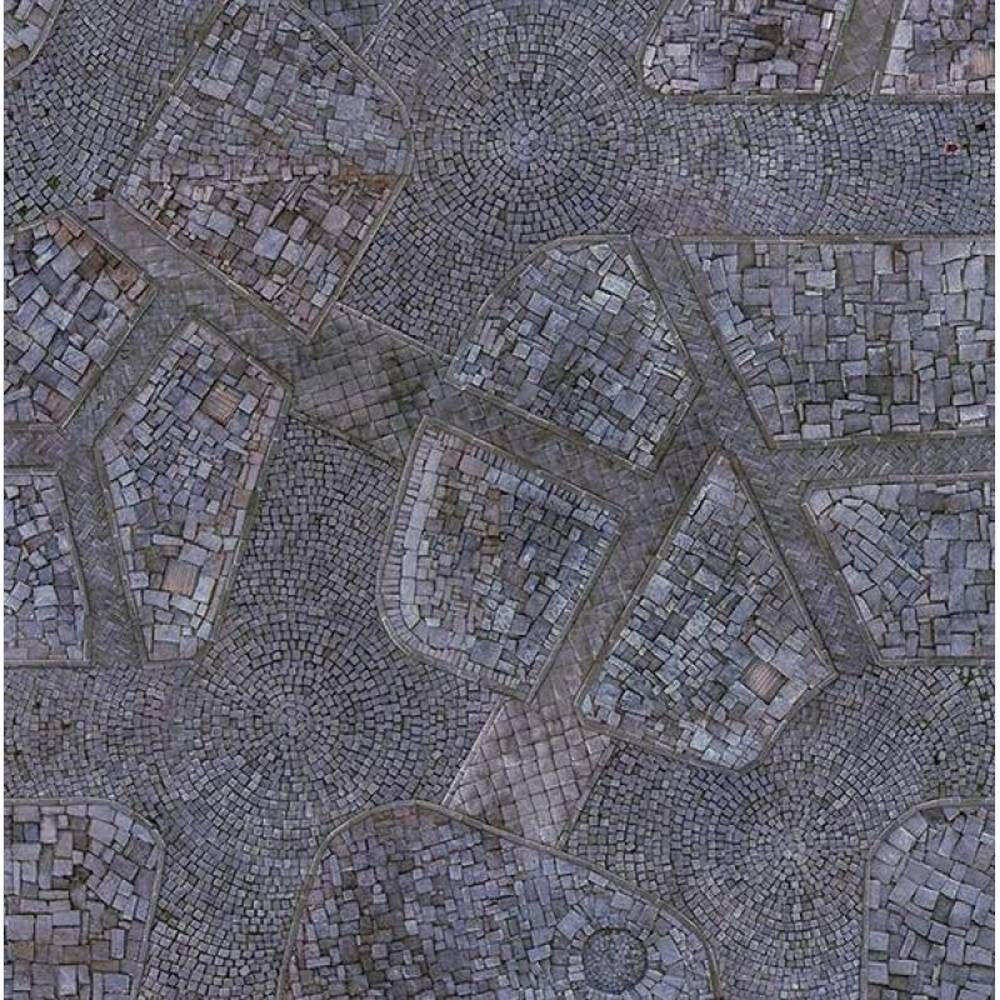 Cobblestone City 3x3 Gaming Mat - Kraken Wargames