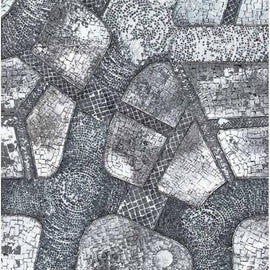 Winter Cobblestone City 3x3 Gaming Mat - Kraken Wargames