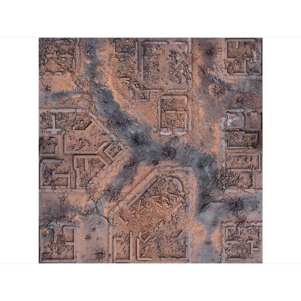 Desert Warzone City 4x4 Gaming Mat - Kraken Wargames
