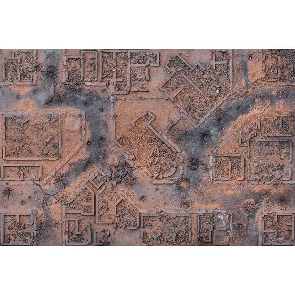 Desert Warzone City 6x4 Gaming Mat - Kraken Wargames