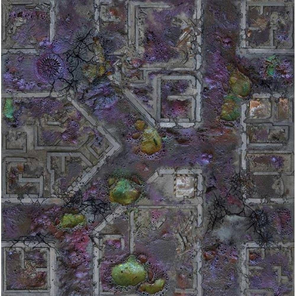 Corrupted Warzone City 4x4 Gaming Mat - Kraken Wargames