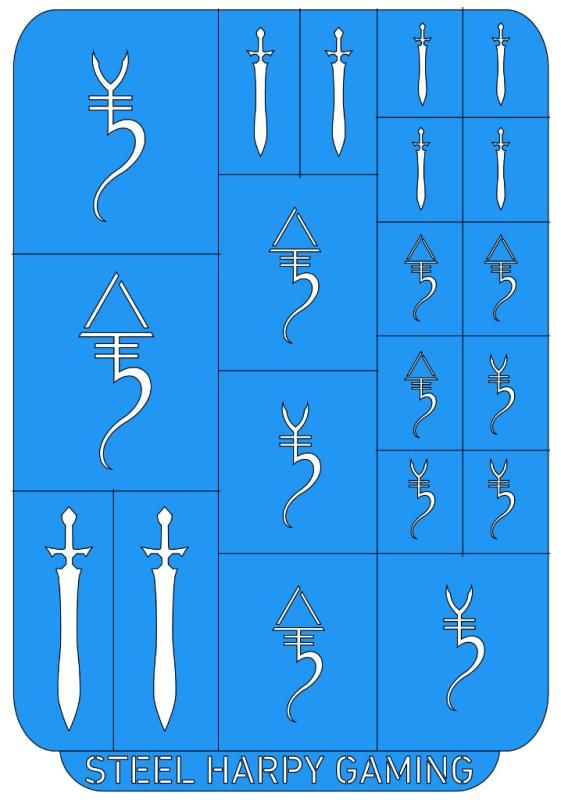 Space Elves - Style 1 - Steel Harpy Stencils