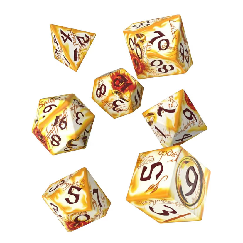The Lord of the Rings: Ring-bearers - Full Art Dice Set - Whitefire Radiance