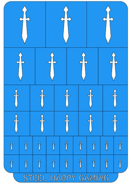 Swords - Large - Steel Harpy Stencils
