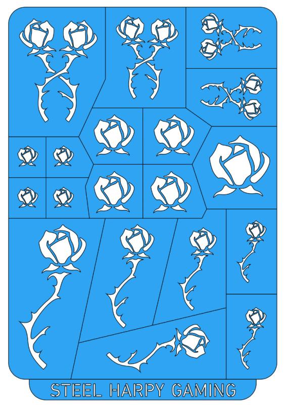 Roses - Steel Harpy Stencils