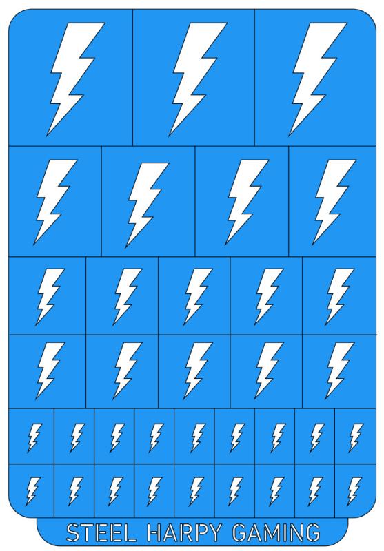 Lighting Bolt - Large - Steel Harpy Stencils