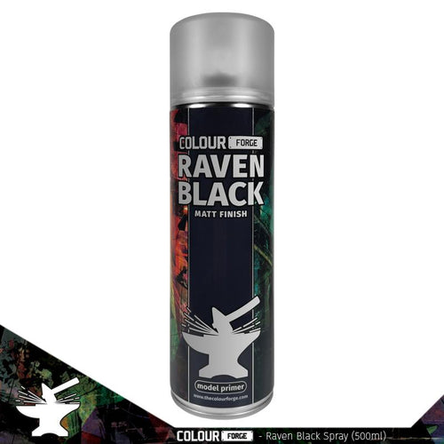 Raven Black Aerosol (500ml) - The Colour Forge