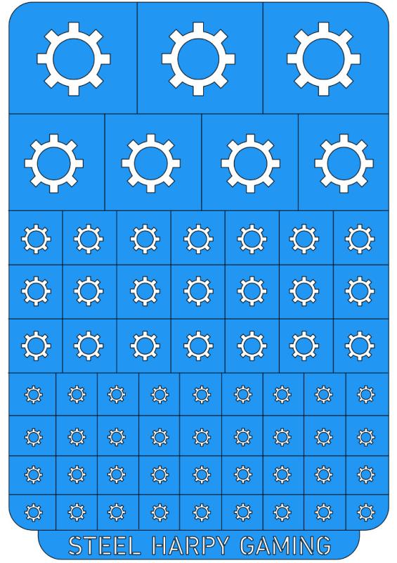 Cogs - Small - Steel Harpy Stencils