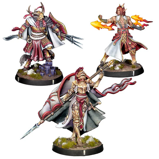 March forth with the righteous might of the Empyrean Order. The Sunspear Reinforcements Pack strengthens the Helian League with versatility, mobility, and unwavering leadership on the battlefield.

Whether you’re a veteran expanding your roster options or a new player looking for an easy way into the game, this set offers a versatile trio of new miniatures to enhance your forces.

WHAT THESE REINFORCEMENTS ADD TO YOUR FORCES:
Quality & Reliability: The Eonian Runner and Paladin of the Order excel across mul