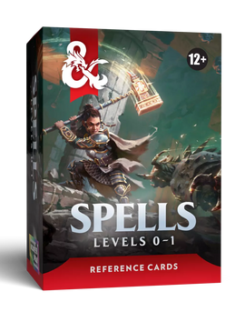 Adventure is in your hands.

 

The Spell Reference Cards: Levels 0–1 put every level 0–1 spell from the 5.5e Core Rules right at your fingertips. Easy-to-use cards make running spellcasters faster, smoother, and more fun.

 

What's in the box:

 

98 Spell Cards, Levels 0–1
1 Instruction Card
6 Blank Cards
63×88mm (standard playing card size)
 