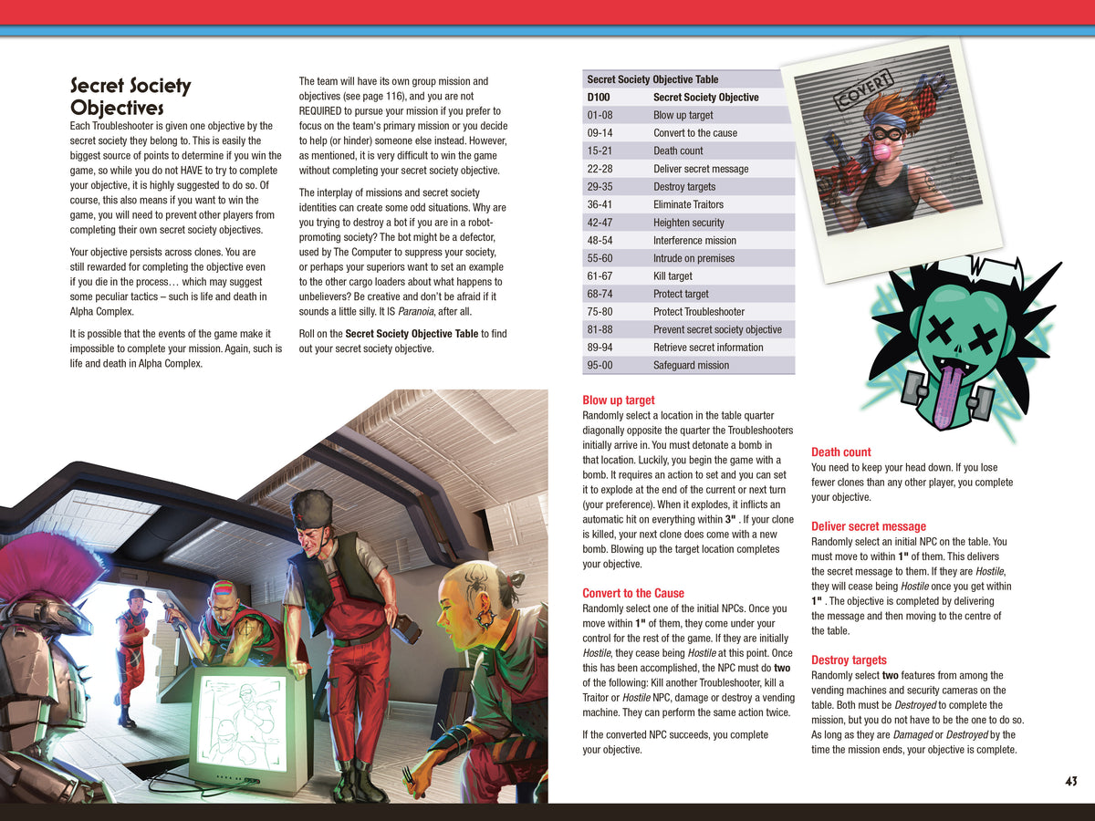 Paranoia Five Clones from Alpha Complex Book - Modiphius Entertainment