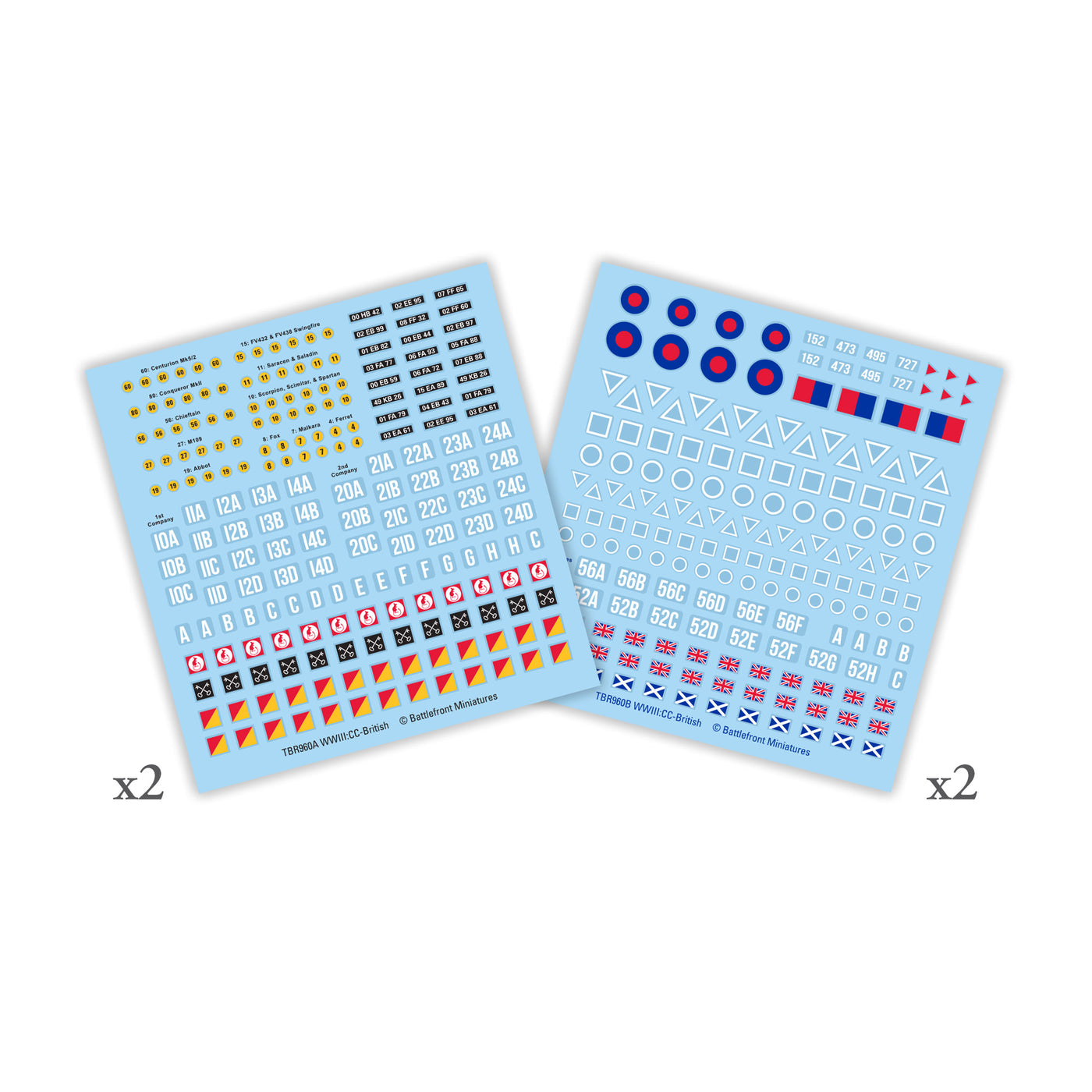 British Decals (x4 decal sheets) (Checkpoint Charlie)