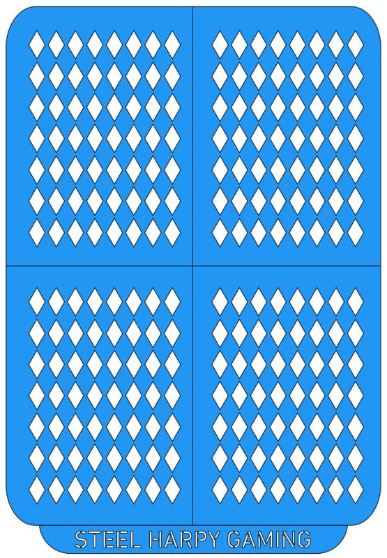 Jester Diamonds -  Medium - Style 1 - Steel Harpy Stencils